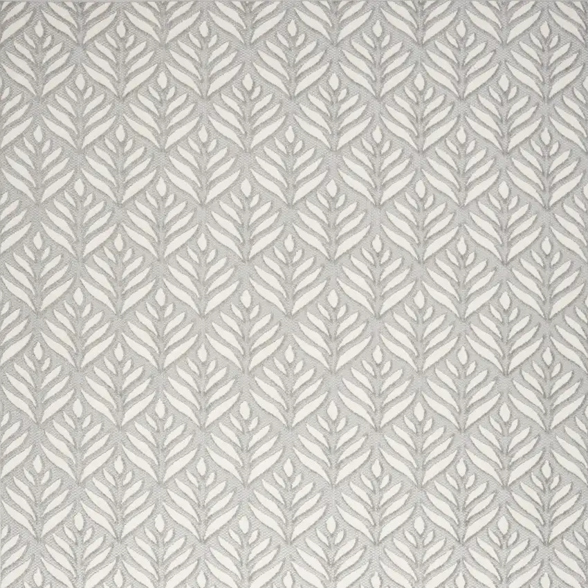 Grey Floral Stain Resistant Non Skid Area Rug Photo 4