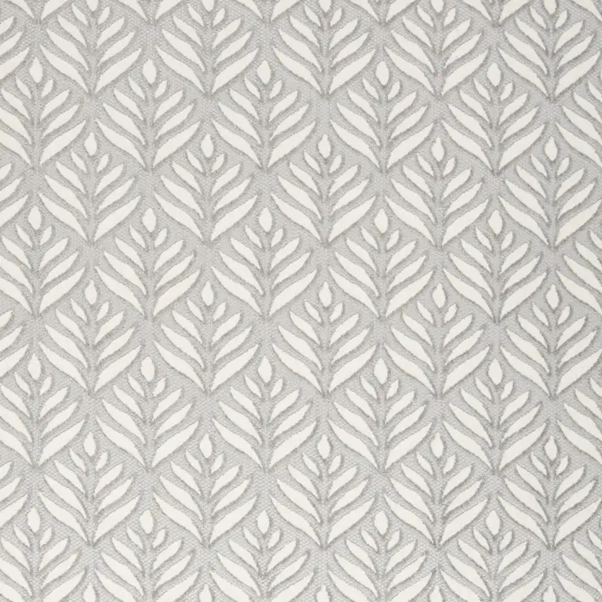 Grey Floral Stain Resistant Non Skid Area Rug Photo 3