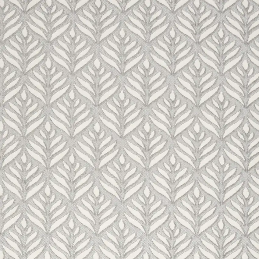 Grey Floral Stain Resistant Non Skid Area Rug Photo 3