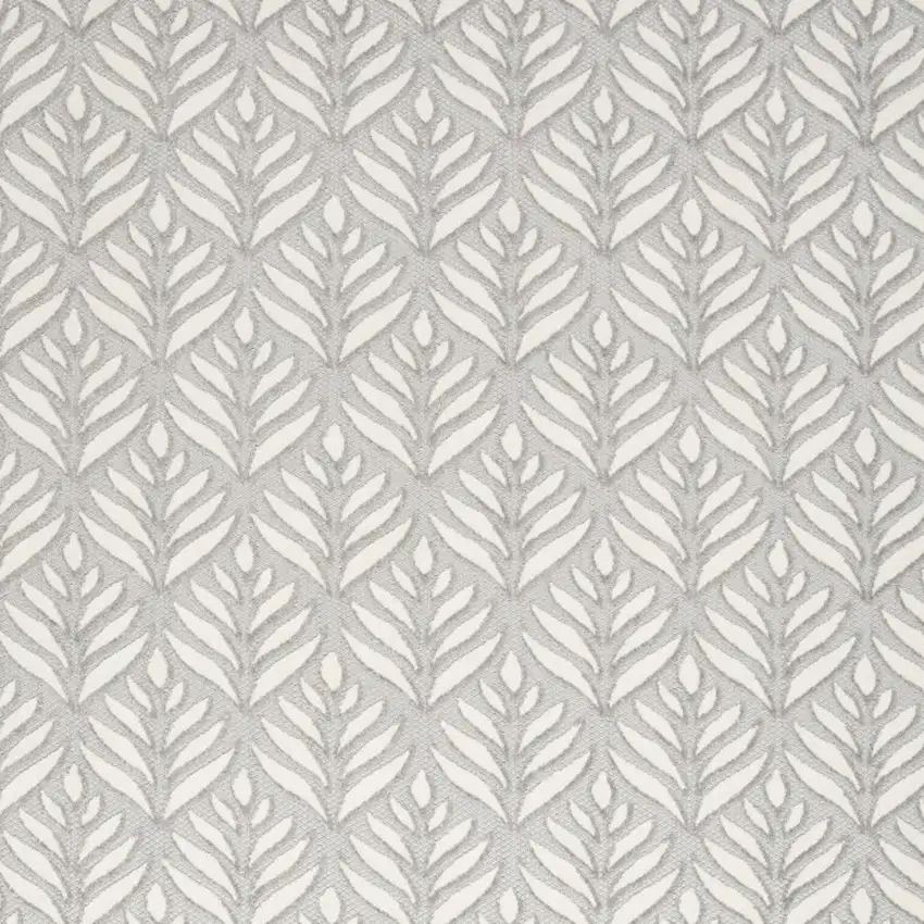 Gray Floral Non Skid Indoor Outdoor Area Rug Photo 5