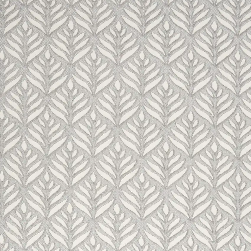 Grey Floral Stain Resistant Non Skid Area Rug Photo 3