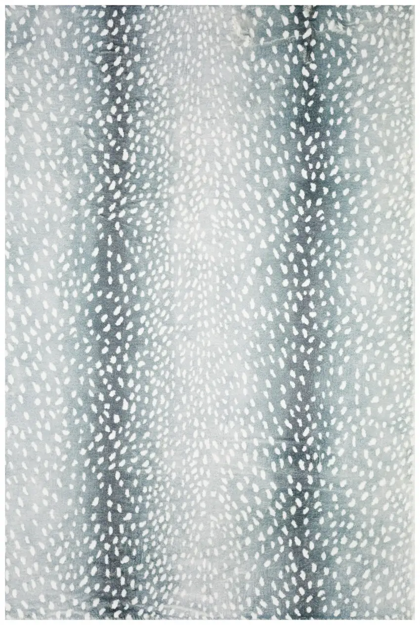 Grey Gazelle Print Shag Handmade Non Skid Area Rug Photo 1