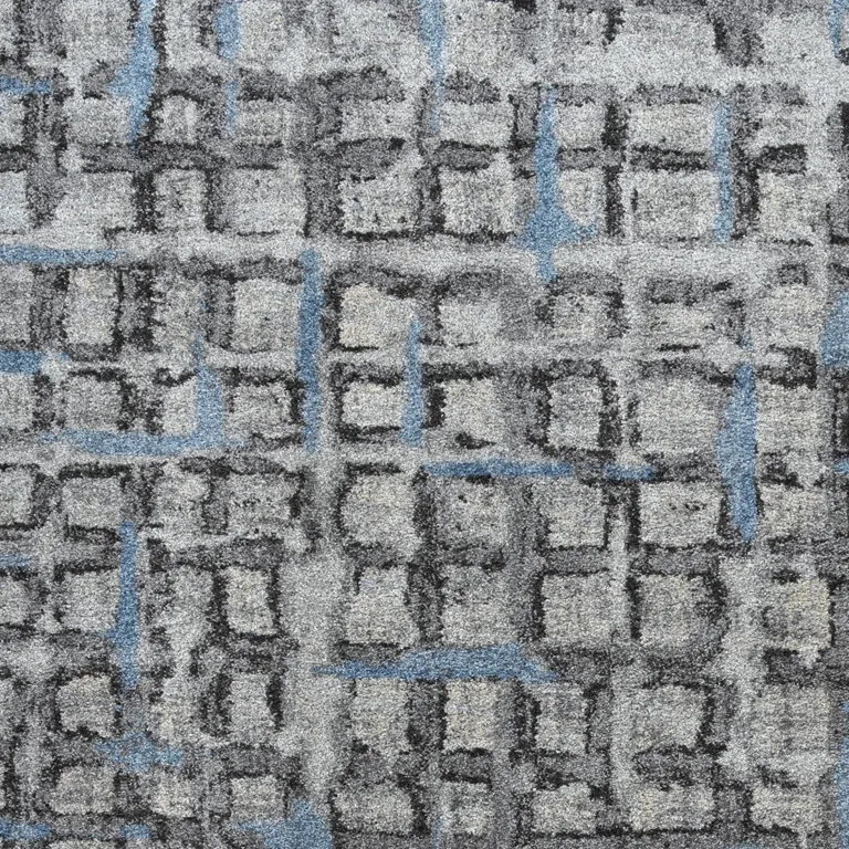 Grey Geometric Area Rug Photo 5