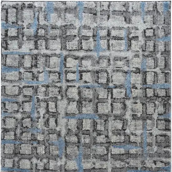Grey Geometric Area Rug Photo 3