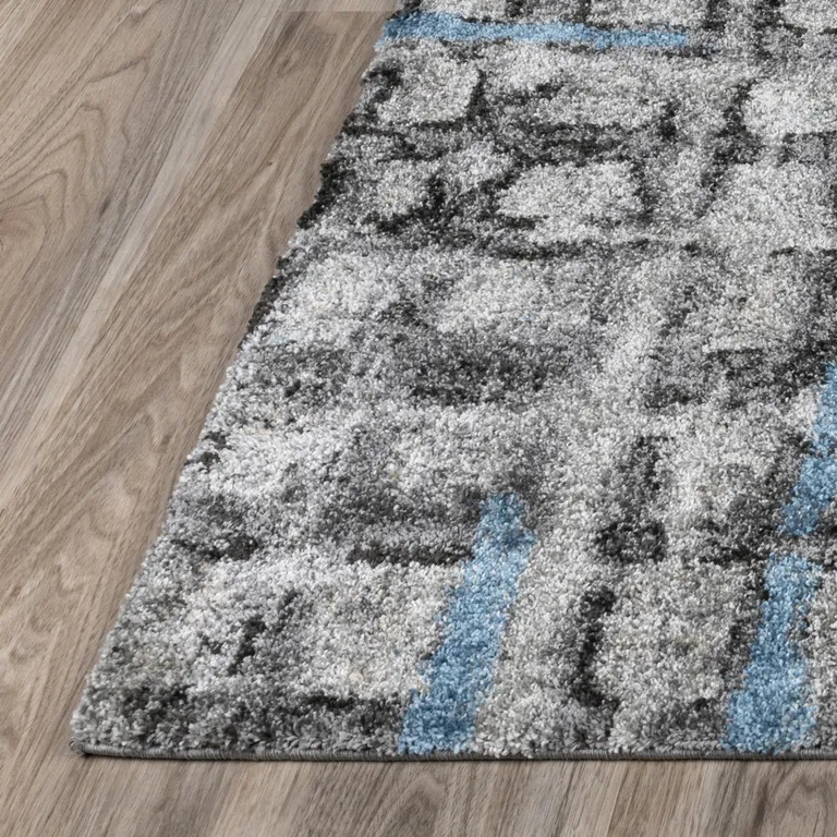 Grey Geometric Area Rug Photo 5