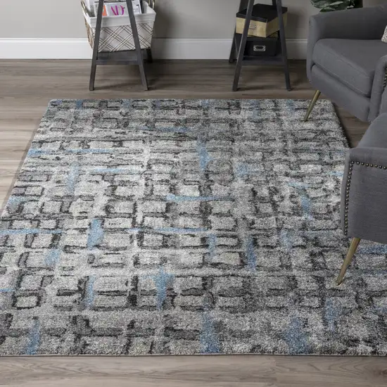 Grey Geometric Area Rug Photo 1