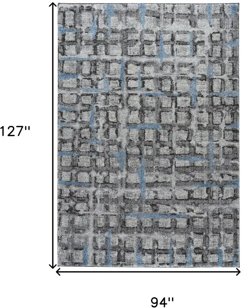 Grey Geometric Area Rug Photo 8