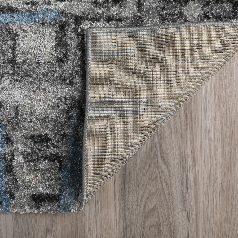 Grey Geometric Area Rug Photo 4