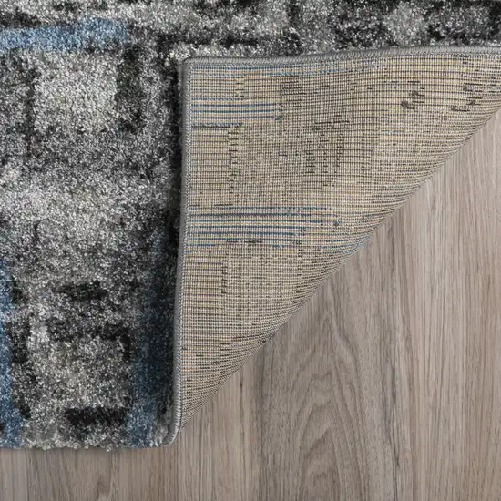 Grey Geometric Area Rug Photo 5