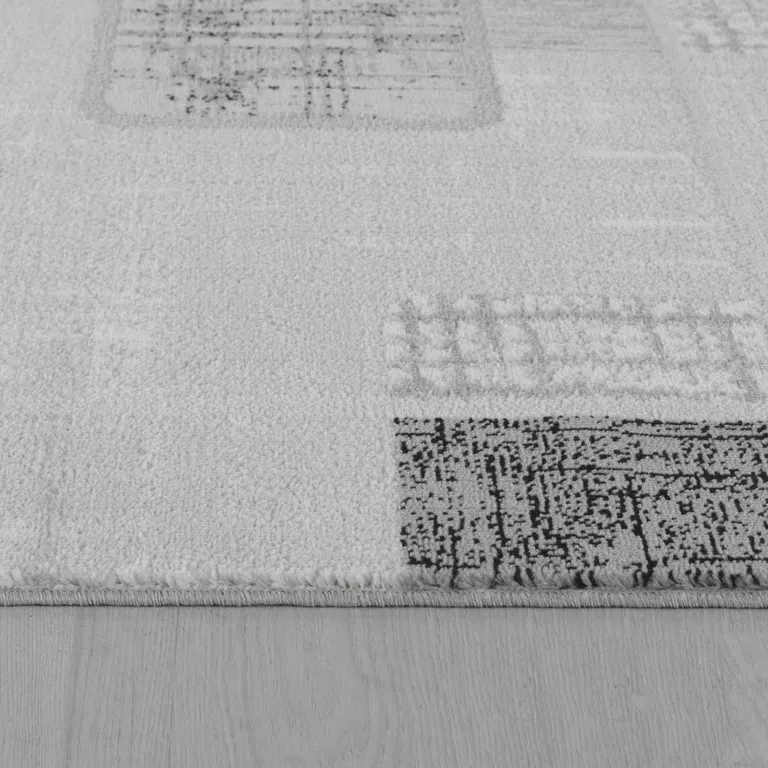 Grey Geometric Area Rug Photo 1