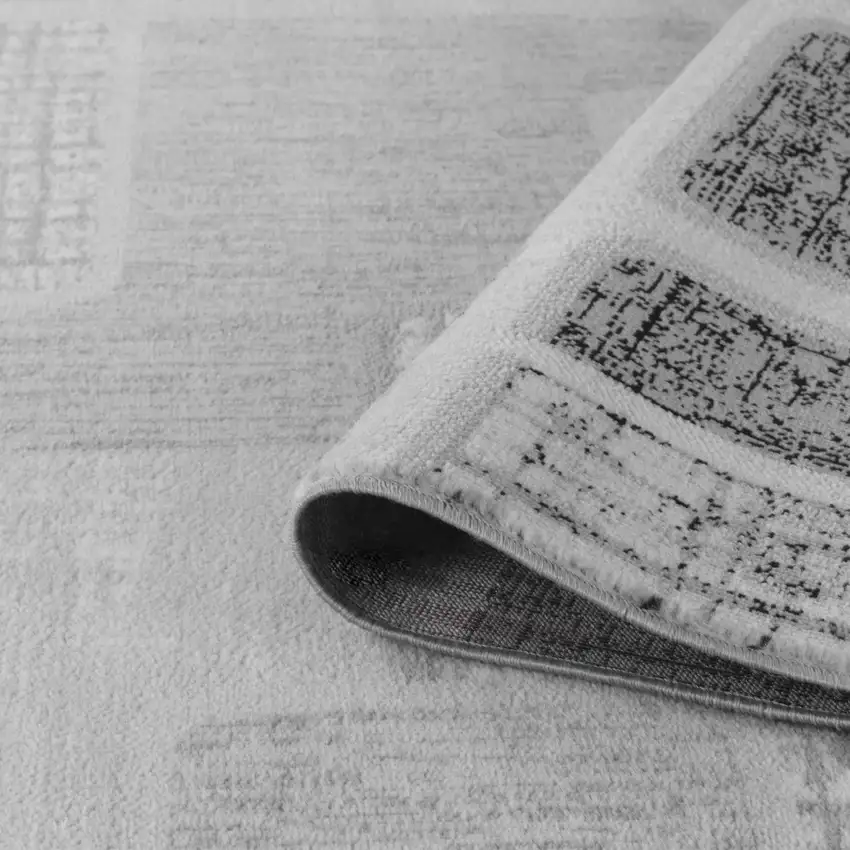 Grey Geometric Area Rug Photo 7