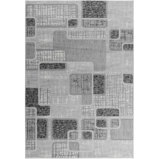 Grey Geometric Area Rug Photo 2