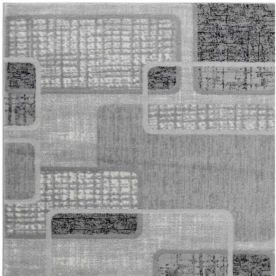 8' X 11' Grey Geometric Area Rug Photo 4