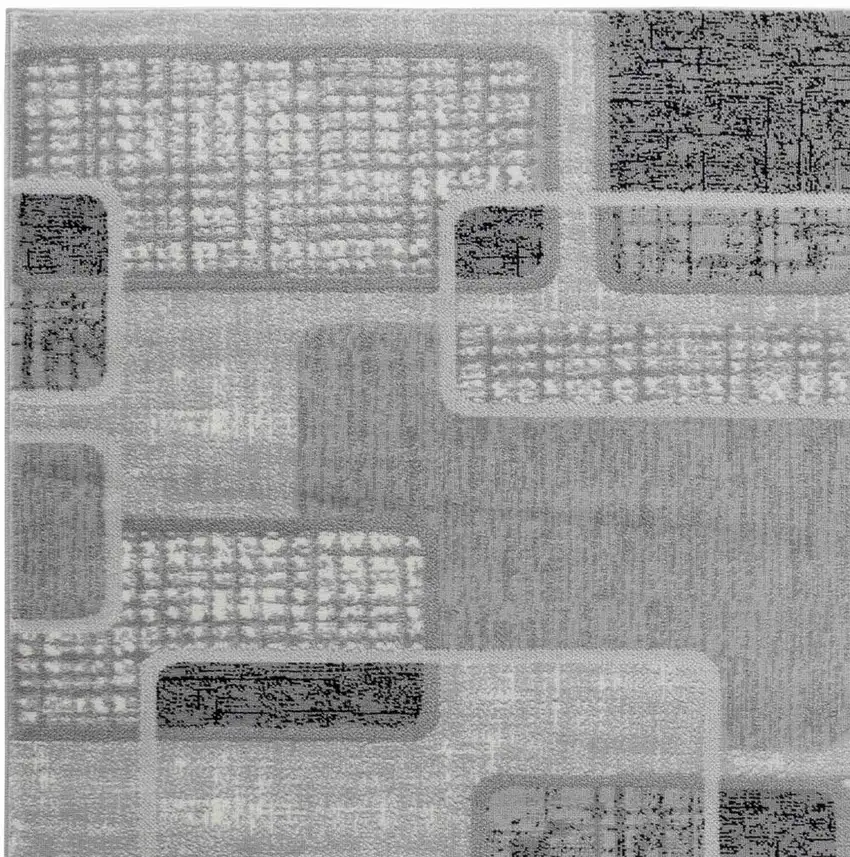 8' X 11' Grey Geometric Area Rug Photo 4