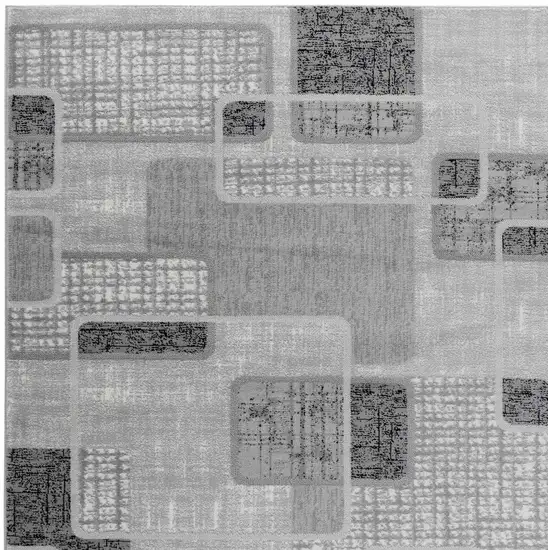 8' X 11' Grey Geometric Area Rug Photo 5