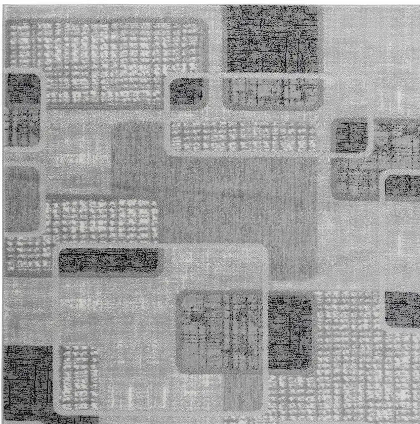 8' X 11' Grey Geometric Area Rug Photo 5