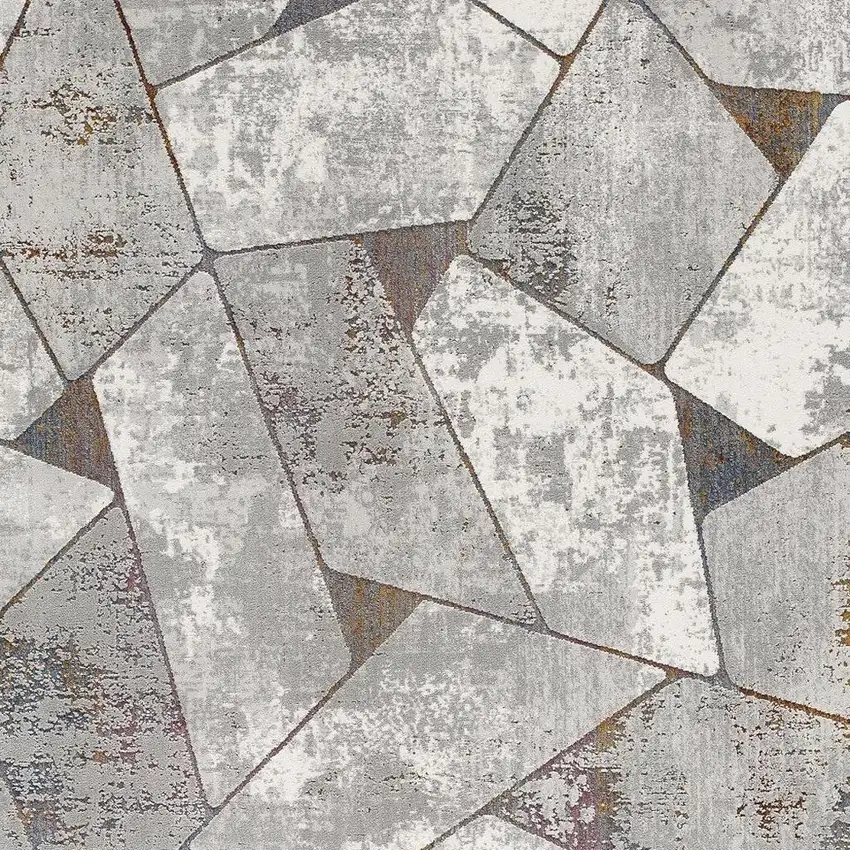 Grey Geometric Area Rug Photo 8