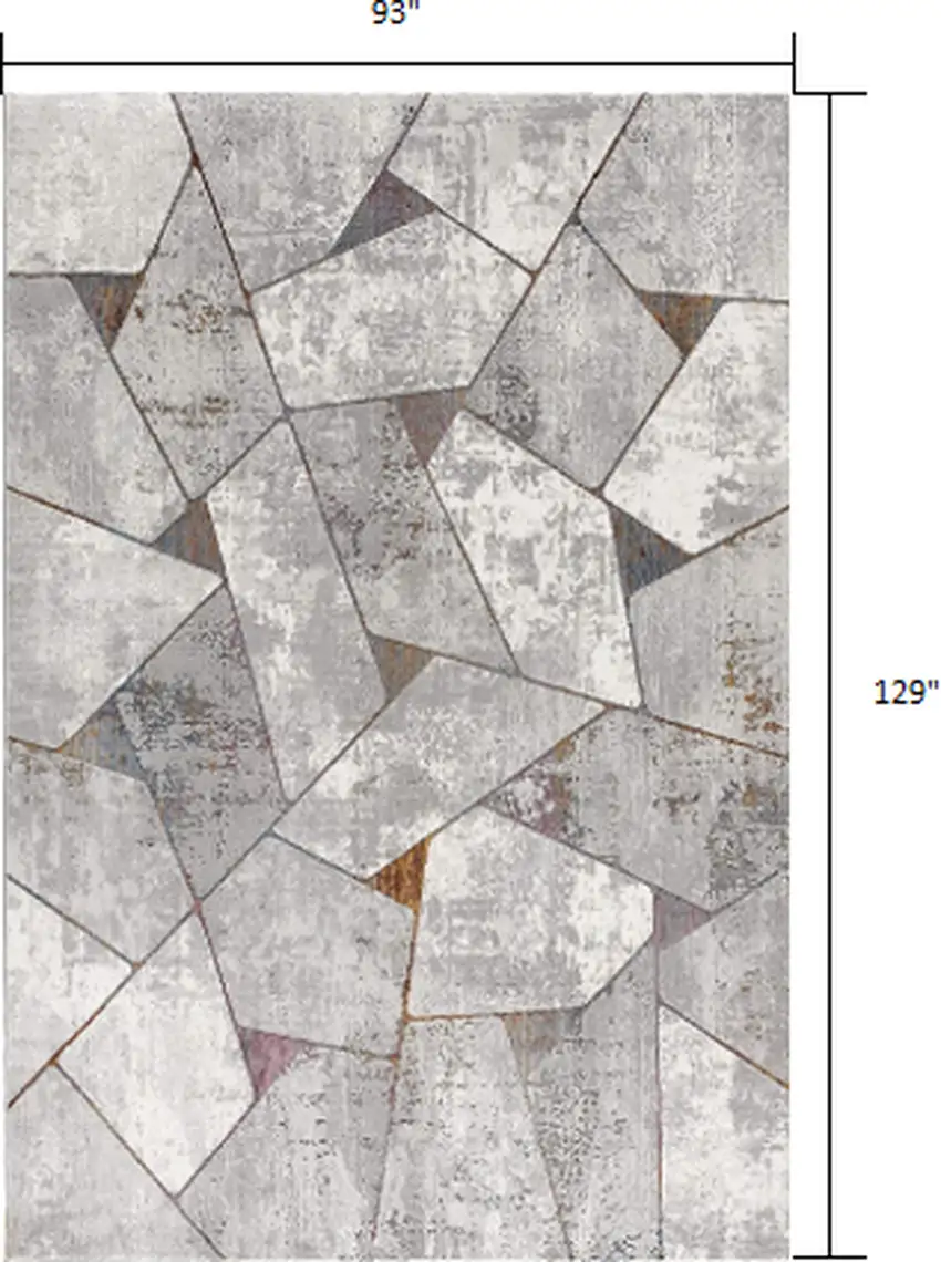 Grey Geometric Area Rug Photo 5