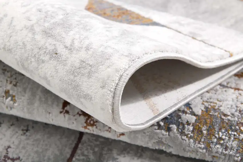 Grey Geometric Area Rug Photo 6