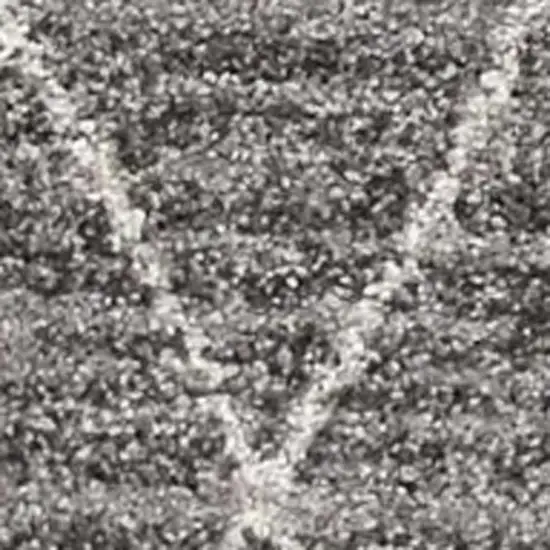 Gray And Ivory Geometric Area Rug Photo 5