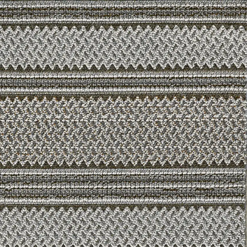 Grey Geometric Lines Area Rug Photo 1