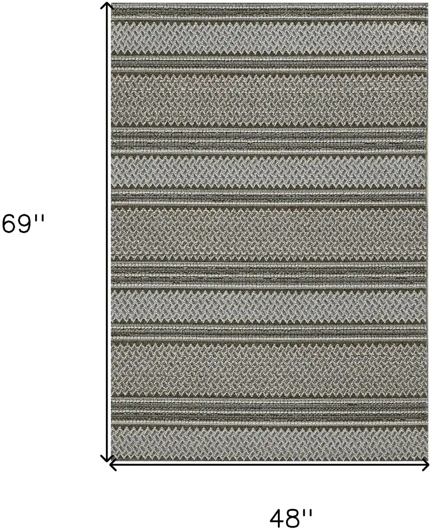 Gray Striped Area Rug Photo 3