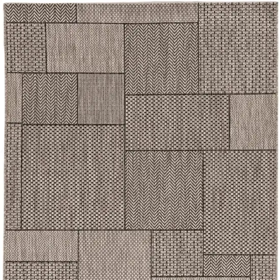 Grey Geometric Patterns Area Rug Photo 5