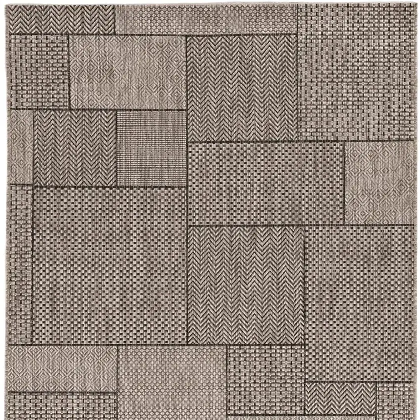 Grey Geometric Patterns Area Rug Photo 5
