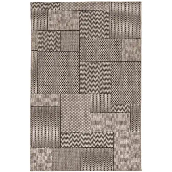 Grey Geometric Patterns Area Rug Photo 2
