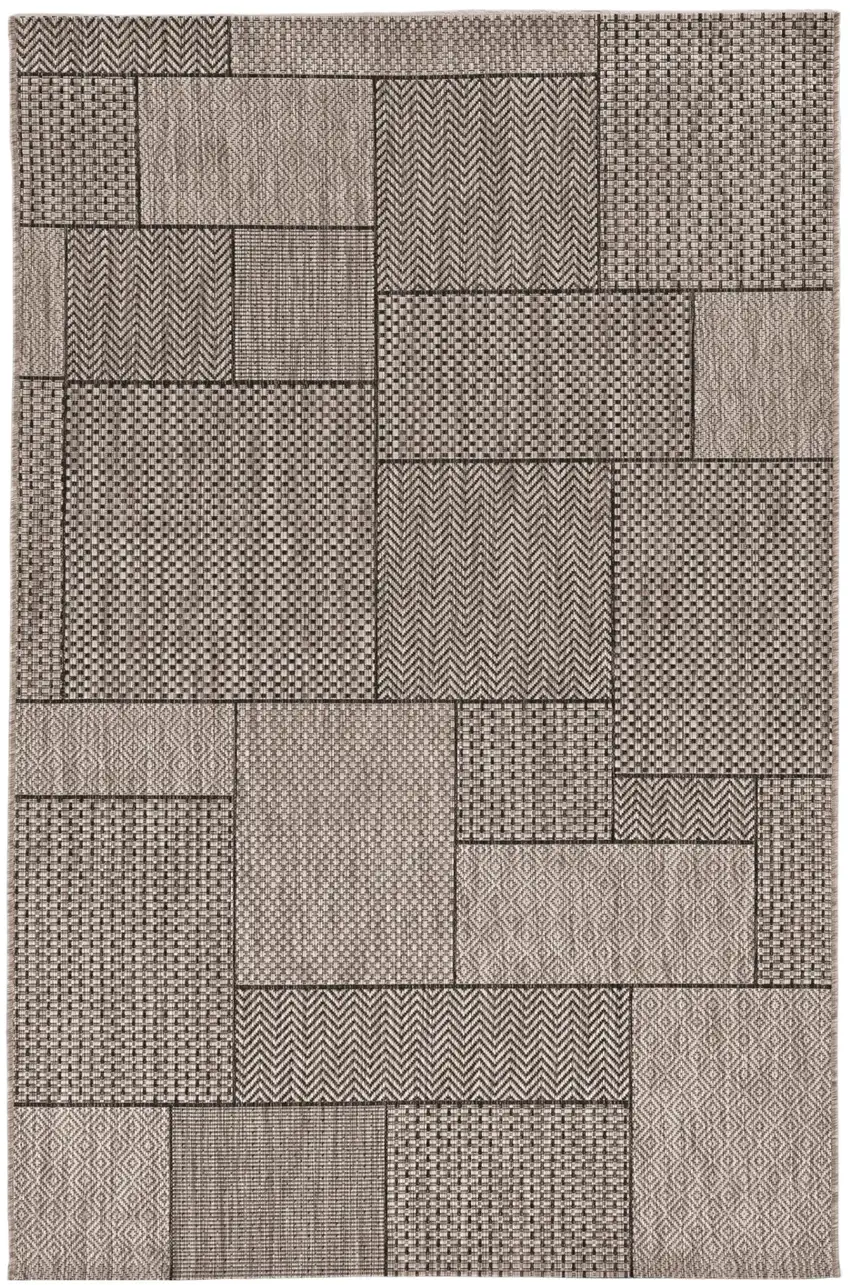 Grey Geometric Patterns Area Rug Photo 2