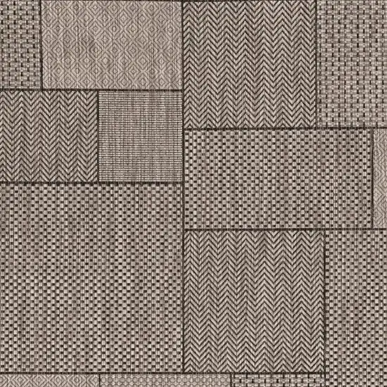 Grey Geometric Patterns Area Rug Photo 4
