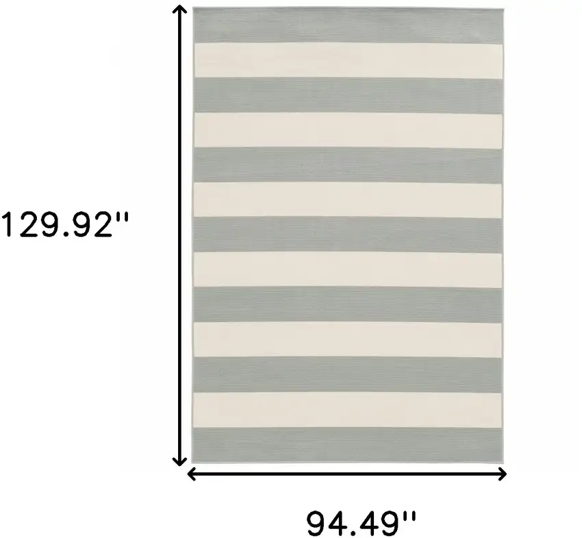 Grey Geometric Stain Resistant Indoor Outdoor Area Rug Photo 5
