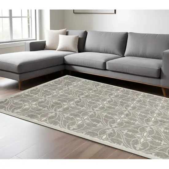 Gray Area Rug With UV Protection Photo 1