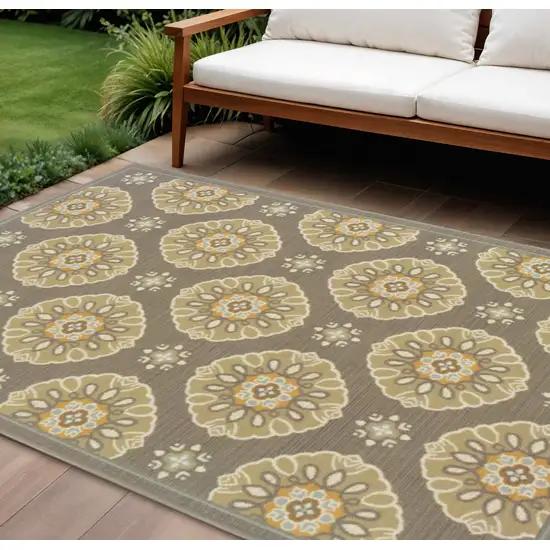 Gray Moroccan Indoor Outdoor Area Rug Photo 1