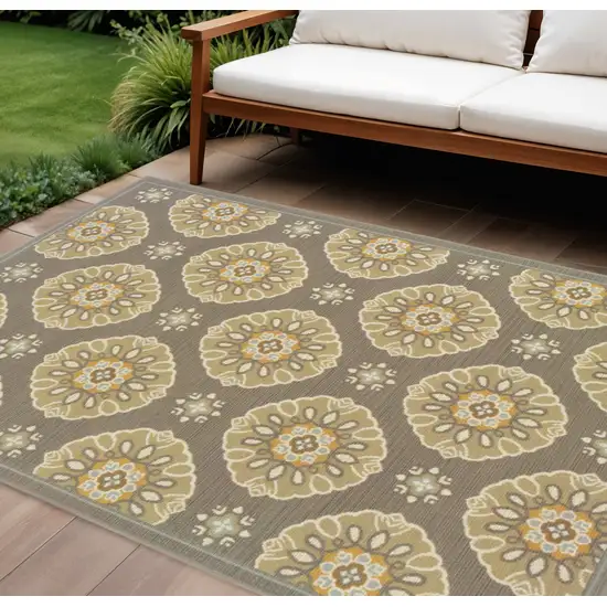 Gray Moroccan Indoor Outdoor Area Rug Photo 1
