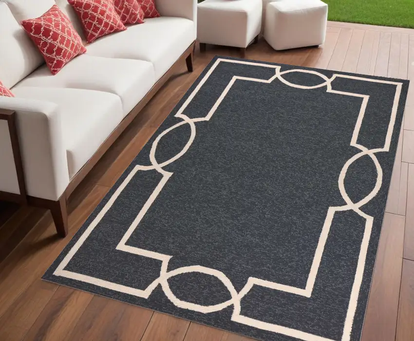 Gray Handmade Indoor Outdoor Area Rug Photo 1