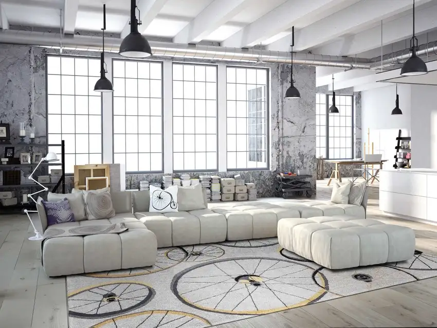 Grey Hand Hooked Wheels Indoor Accent Rug Photo 6