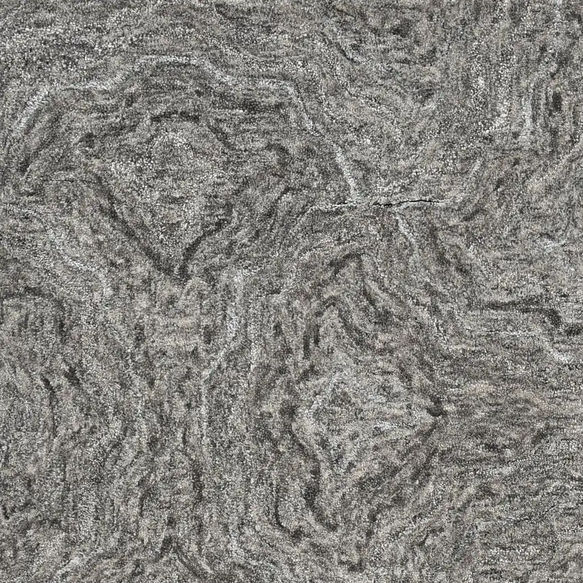 Grey Hand Tufted Abstract Indoor Area Rug Photo 3