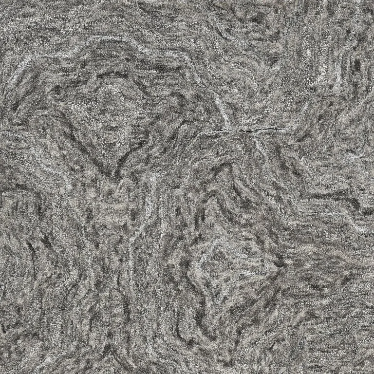 Grey Hand Tufted Abstract Indoor Area Rug Photo 3