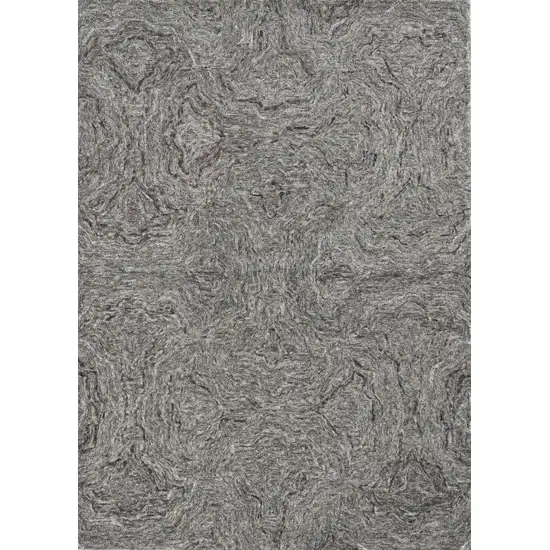 Grey Hand Tufted Abstract Indoor Area Rug Photo 2