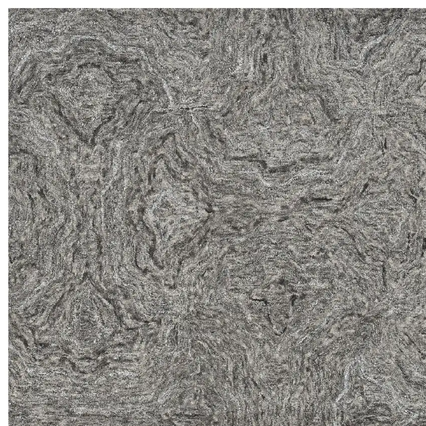 3'X5' Grey Hand Tufted Abstract Indoor Area Rug Photo 3