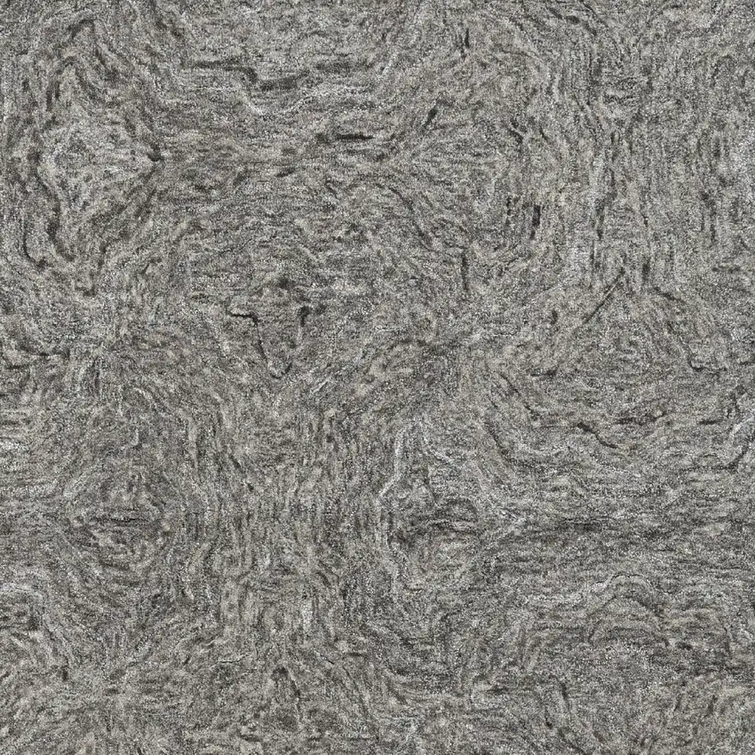 Gray And Dark Gray Abstract Hand Tufted Area Rug Photo 5