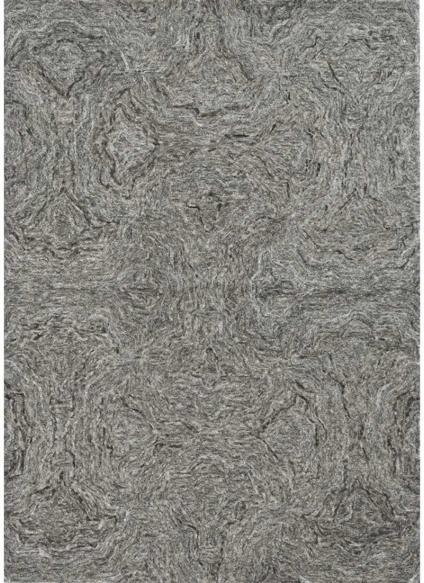 Grey Hand Tufted Abstract Indoor Area Rug Photo 1