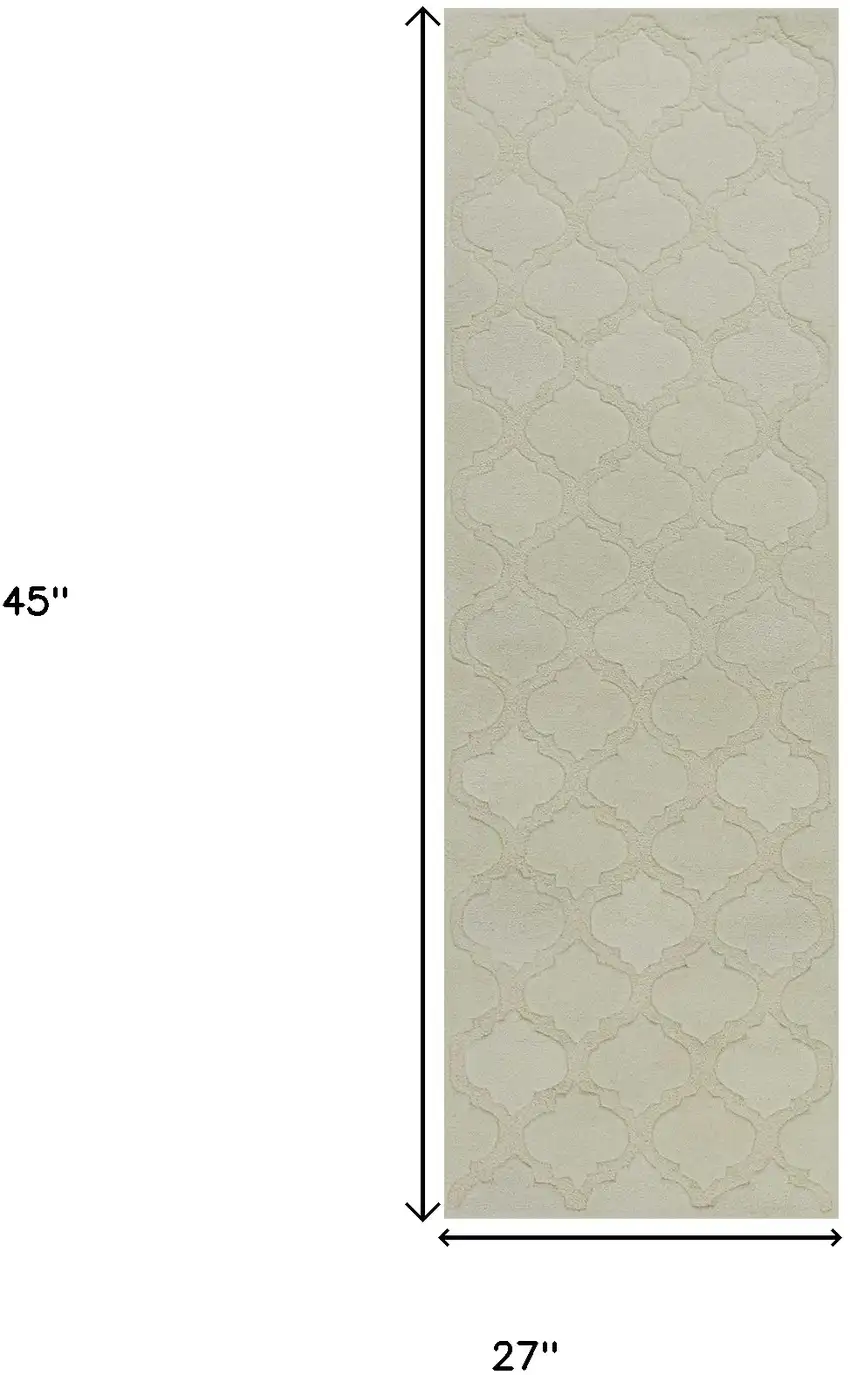 Grey Hand Tufted Geometric Indoor Accent Rug Photo 5
