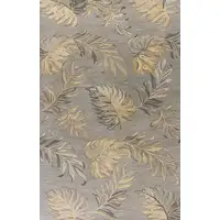 Photo of Grey Hand Tufted Tropical Palms Indoor Area Rug