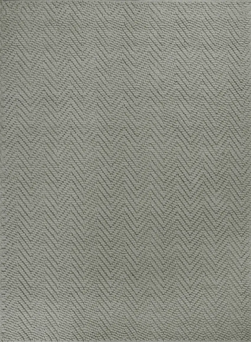 Grey Heather Hand Woven Herringbone Jute Indoor Accent Rug Photo 1