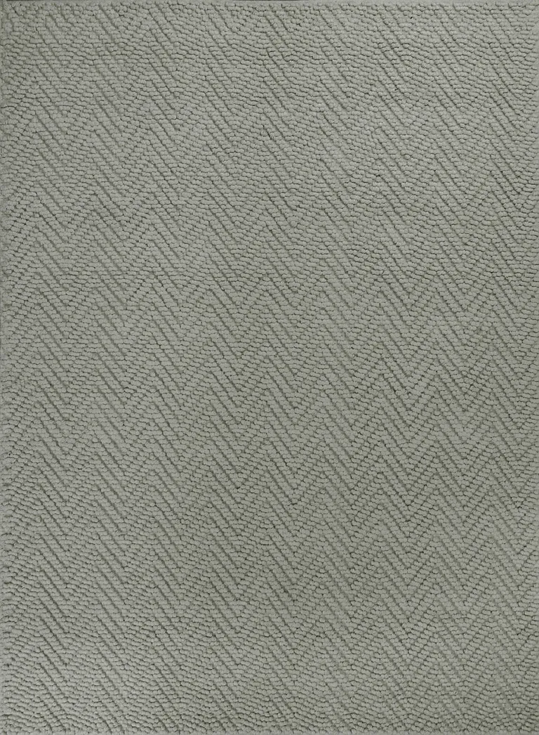 Grey Heather Hand Woven Herringbone Jute Indoor Accent Rug Photo 1