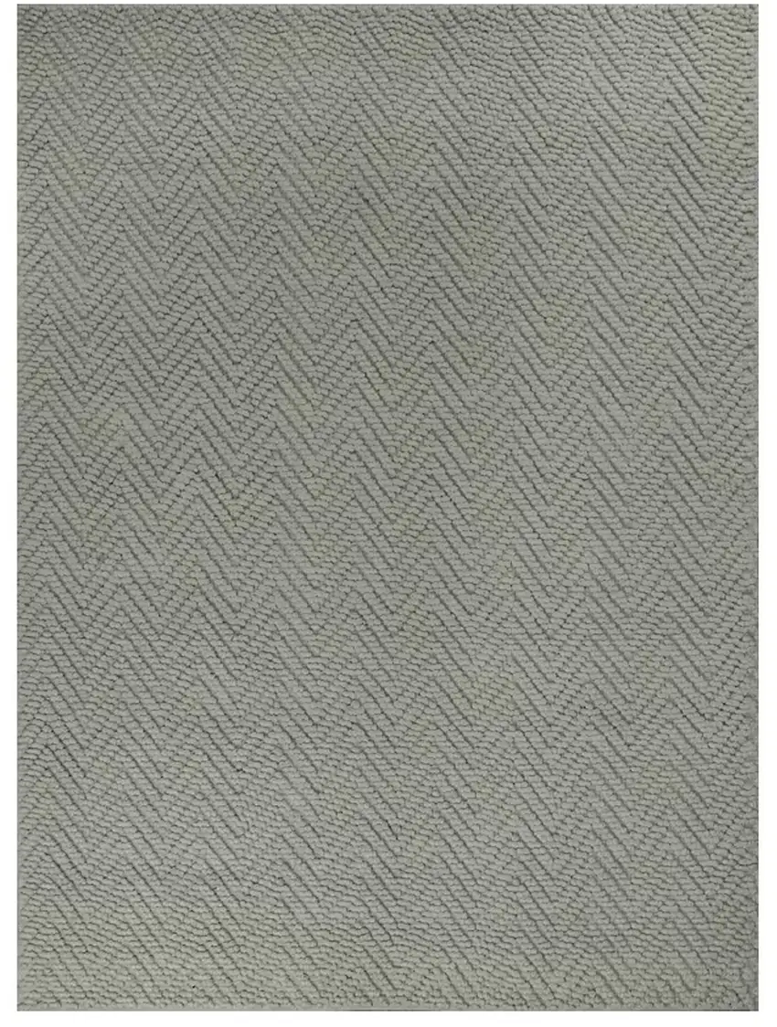 8' X 11' Grey Heather Hand Woven Herringbone Jute Indoor Area Rug Photo 2