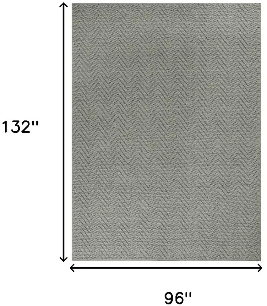 Gray Chevron Hand Woven Area Rug Photo 3