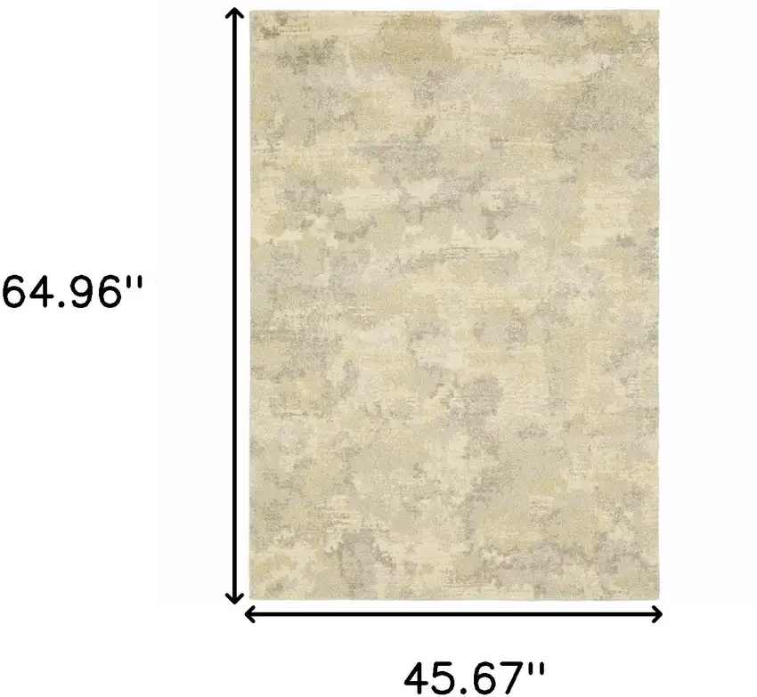 Grey Ivory Beige And Taupe Abstract Power Loom Stain Resistant Area Rug Photo 10